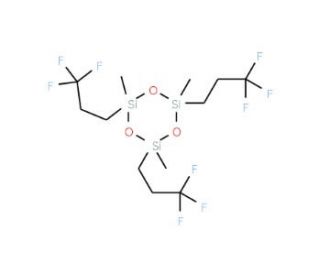 1,3,5-Tris[(3,3,3-trifluoropropyl)methyl]cyclotrisiloxane (CAS 2374-14-3) - chemical structure image
