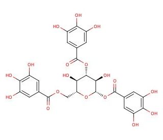 1,3,6-Tri-O-galloyl-&beta;-D-glucose - chemical structure image