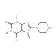 1,3,7-Trimethyl-8-piperazin-1-yl-3,7-dihydro-purine-2,6-dione (CAS 50693-74-8) - chemical structure image