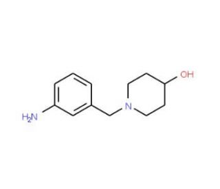 1-(3-aminobenzyl)piperidin-4-ol - chemical structure image