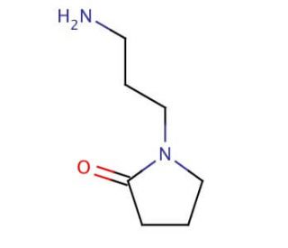 1-(3-Aminopropyl)-2-pyrrolidinone (CAS 7663-77-6) - chemical structure image