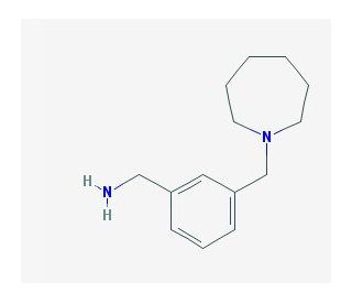 1-[3-(azepan-1-ylmethyl)phenyl]methanamine (CAS 876716-70-0) - chemical structure image