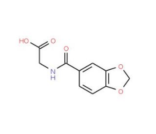 [(1,3-benzodioxol-5-ylcarbonyl)amino]acetic acid (CAS 27855-25-0) - chemical structure image