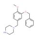 1-[3-(benzyloxy)-4-methoxybenzyl]piperazine - chemical structure image