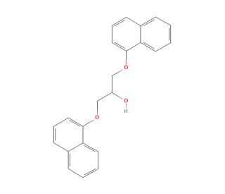 1,3-Bis(1-naphthalenyloxy)-2-propanol (CAS 17216-10-3) - chemical structure image