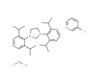 (1,3-Bis(2,6-diisopropylphenyl)imidazolidene) ( 3-chloropyridyl) palladium(II) dichloride (CAS 927706-57-8) - chemical struct