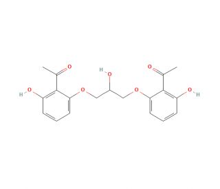 1,3-Bis(2-acetyl-3-hydroxyphenoxy)-2-hydroxypropane (CAS 16150-44-0) - chemical structure image