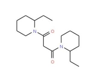 1,3-Bis-(2-ethyl-piperidin-1-yl)-propane-1,3-dione - chemical structure image