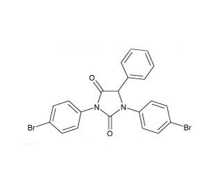1,3-bis(4-Bromophenyl)-5-phenyl-2,4-imidazolidinedione (CAS 878533-35-8) - chemical structure image