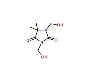 1,3-Bis(hydroxymethyl)-5,5-dimethylhydantoin (CAS 6440-58-0) - chemical structure image