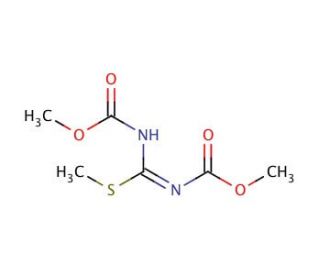 1,3-Bis(methoxycarbonyl)-2-methyl-2-thiopseudourea (CAS 34840-23-8) - chemical structure image