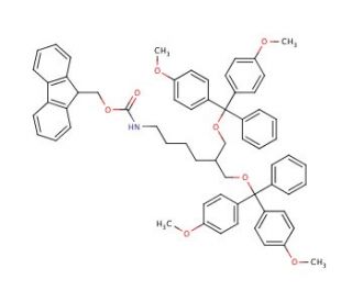 1,3-Bis(O-dimethoxytrityl)-2-(N-Fmoc-4-aminobutyl)-1,3-propanediol (CAS 353754-96-8) - chemical structure image