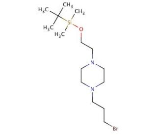 1-{3-Bromo-propyl)-4-[2-(tert-butyl-diphenyl-silanyloxy)ethyl]-piperazine - chemical structure image