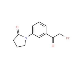1-[3-(bromoacetyl)phenyl]pyrrolidin-2-one - chemical structure image