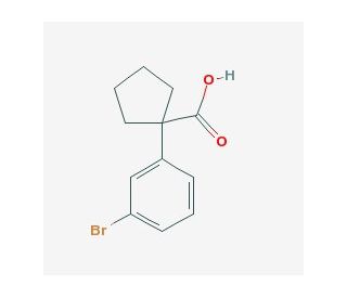 1-(3-bromophenyl)cyclopentanecarboxylic acid (CAS 143328-23-8) - chemical structure image