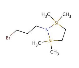 1-(3-Bromopropyl)-2,2,5,5-tetramethyl-1-aza-2,5-disilacyclopentane (CAS 95091-93-3) - chemical structure image