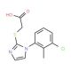 {[1-(3-chloro-2-methylphenyl)-1H-imidazol-2-yl]thio}acetic acid - chemical structure image