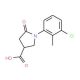 1-(3-chloro-2-methylphenyl)-5-oxopyrrolidine-3-carboxylic acid - chemical structure image