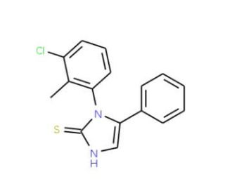 1-(3-chloro-2-methylphenyl)-5-phenyl-1H-imidazole-2-thiol - chemical structure image