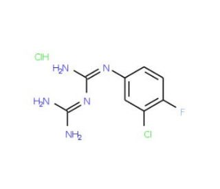 1-(3-Chloro-4-fluorophenyl)biguanide hydrochloride - chemical structure image