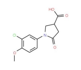 1-(3-chloro-4-methoxyphenyl)-5-oxopyrrolidine-3-carboxylic acid (CAS 63674-98-6) - chemical structure image