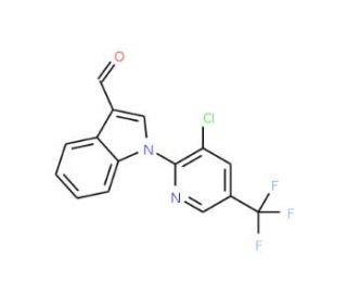 1-[3-Chloro-5-(trifluoromethyl)-2-pyridinyl]-1H-indole-3-carbaldehyde - chemical structure image