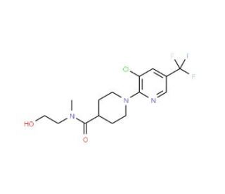 1-[3-Chloro-5-(trifluoromethyl)-2-pyridinyl]-N-(2-hydroxyethyl)-N-methyl-4-piperidinecarboxamide - chemical structure image