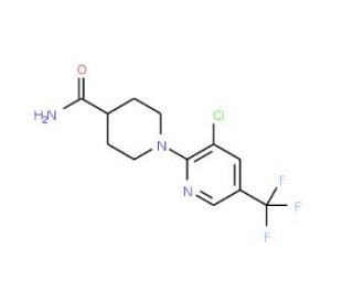 1-[3-Chloro-5-(trifluoromethyl)pyridin-2-yl]-piperidine-4-carboxamide - chemical structure image