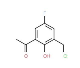 1-(3-Chloromethyl-5-fluoro-2-hydroxy-phenyl)-ethanone - chemical structure image