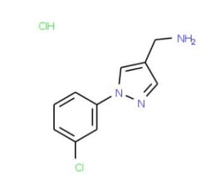 [1-(3-chlorophenyl)-1H-pyrazol-4-yl]methanamine hydrochloride - chemical structure image
