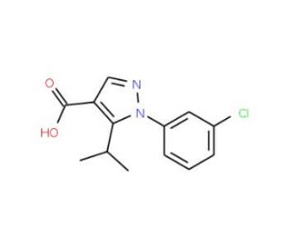 1-(3-chlorophenyl)-5-isopropyl-1H-pyrazole-4-carboxylic acid - chemical structure image