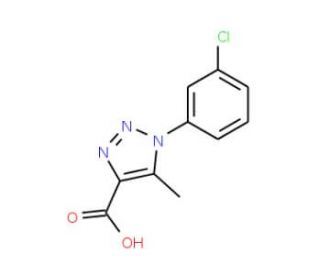 1-(3-chlorophenyl)-5-methyl-1H-1,2,3-triazole-4-carboxylic acid (CAS 88958-14-9) - chemical structure image