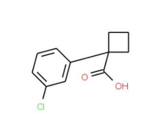 1-(3-chlorophenyl)cyclobutanecarboxylic acid (CAS 151157-55-0) - chemical structure image