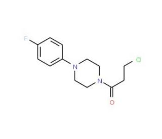 1-(3-chloropropanoyl)-4-(4-fluorophenyl)piperazine - chemical structure image
