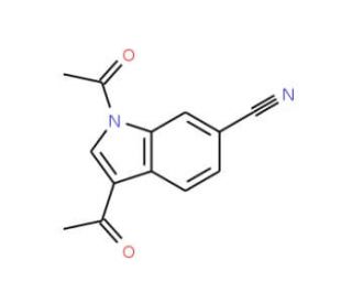1,3-Diacetyl-1H-indole-6-carbonitrile - chemical structure image