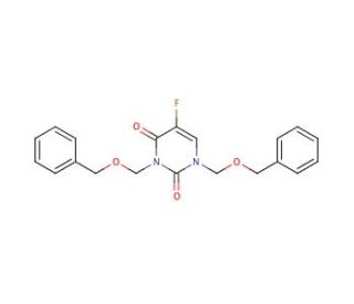 1,3-Di(benzyloxymethyl)-5-fluorouracil (CAS 75500-03-7) - chemical structure image