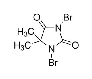 1,3-Dibromo-5,5-dimethylhydantoin (CAS 77-48-5) - chemical structure image