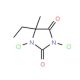 1,3-Dichloro-5-ethyl-5-methylimidazolidine-2,4-dione (CAS 89415-87-2) - chemical structure image
