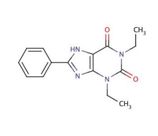 1,3-Diethyl-8-phenylxanthine (CAS 75922-48-4) - chemical structure image