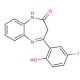 1,3-Dihydro-4-(5-fluoro-2-hydroxyphenyl)-2H-1,5-benzodiazepin-2-one (CAS 351003-09-3) - chemical structure image