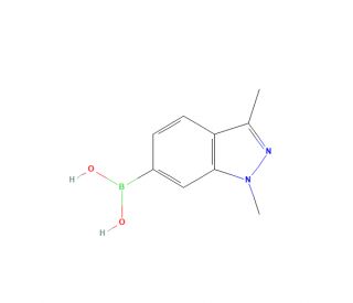 1,3-Dimethyl-1H-indazole-6-boronic acid (CAS 1310405-37-8) - chemical structure image
