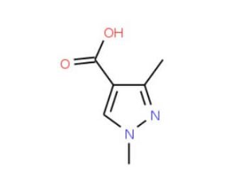1,3-Dimethyl-1H-pyrazole-4-carboxylic acid (CAS 78703-53-4) - chemical structure image