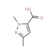 1,3-Dimethyl-1H-pyrazole-5-carboxylic acid (CAS 5744-56-9) - chemical structure image