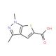 1,3-dimethyl-1H-thieno[2,3-c]pyrazole-5-carboxylic acid (CAS 25252-46-4) - chemical structure image