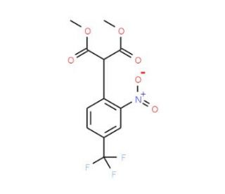 1,3-dimethyl 2-[2-nitro-4-(trifluoromethyl)phenyl]propanedioate (CAS 290825-52-4) - chemical structure image