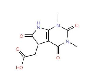 (1,3-Dimethyl-2,4,6-trioxo-2,3,4,5,6,7-hexahydro-1H-pyrrolo[2,3-d]pyrimidin-5-yl)-acetic acid - chemical structure image