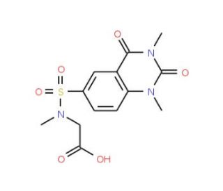 [[(1,3-Dimethyl-2,4-dioxo-1,2,3,4-tetrahydro-quinazolin-6-yl)sulfonyl](methyl)amino]acetic acid - chemical structure image