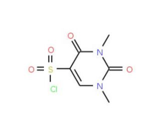 1,3-dimethyl-2,4-dioxo-1,2,3,4-tetrahydropyrimidine-5-sulfonyl chloride (CAS 124788-36-9) - chemical structure image