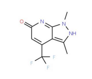 1,3-Dimethyl-4-(trifluoromethyl)-1,7-dihydro-6H-pyrazolo[3,4-b]pyridin-6-one - chemical structure image