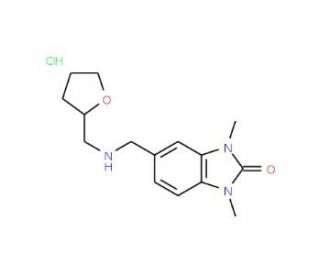 1,3-Dimethyl-5-{[(tetrahydro-furan-2-ylmethyl)-amino]-methyl}-1,3-dihydro-benzoimidazol-2-one hcl - chemical structure image